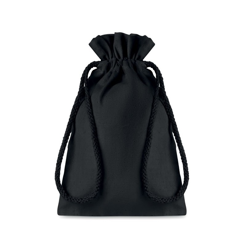 TASKE SMALL - Pungă mică din bumbac cu șnur MO9729-03, Negru TASKE SMALL - Pungă mică din bumbac cu șnur MO9729-03, Negru