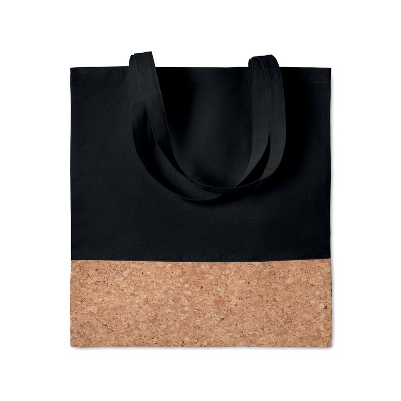ILLA TOTE - Sacoșă cu părți din plută MO9517-03, Negru ILLA TOTE - Sacoșă cu părți din plută MO9517-03, Negru