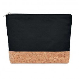 PORTO BAG - Geantă cosmetice, plută&bumbac MO9817-03, Negru