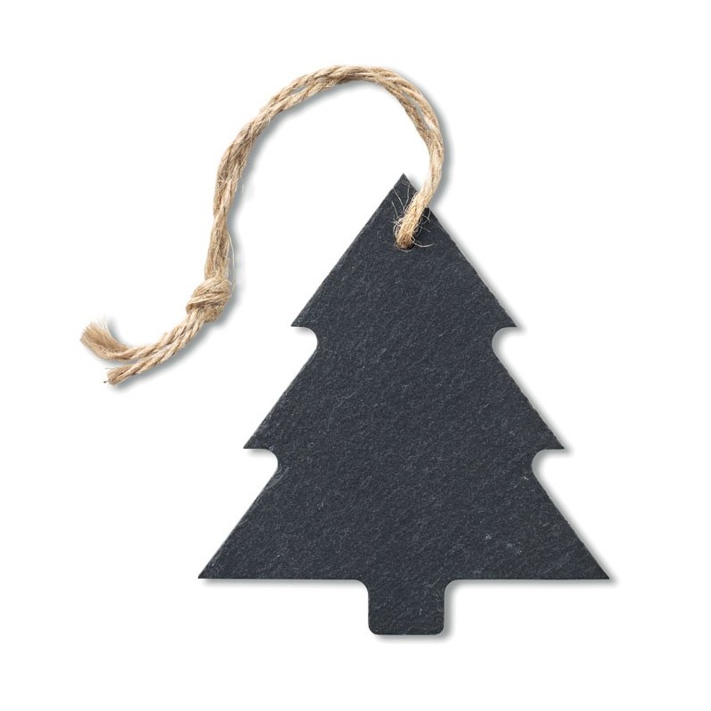 SLATETREE - Ornament brad din ardezie      CX1433-03, Negru