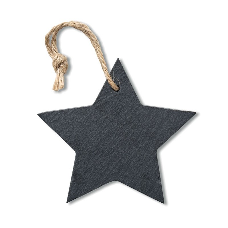 SLATESTAR - Ornament stea din ardezie      CX1434-03, Negru