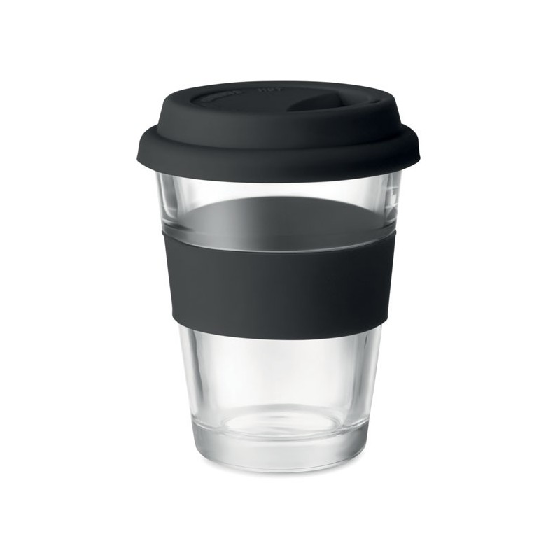 ASTOGLASS - Pahar din sticlă de 350 ml     MO9992-03, Negru