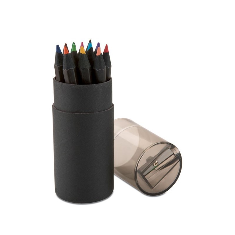 BLOCKY - Set 12 creioane colorate       IT3630-03, Negru