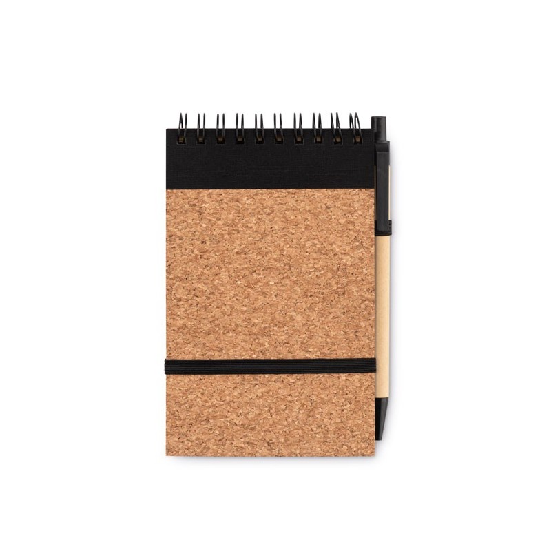 SONORACORK - Notes A6, copertă plută, pix. MO9857-03, Negru SONORACORK - Notes A6, copertă plută, pix. MO9857-03, Negru