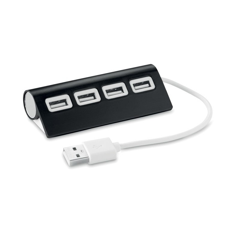 ALUHUB - Extensie USB cu 4 porturi MO8853-03, Negru ALUHUB - Extensie USB cu 4 porturi MO8853-03, Negru