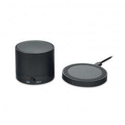 ROUND LESS - Boxă cu încărcare wireless     MO9713-03, Negru