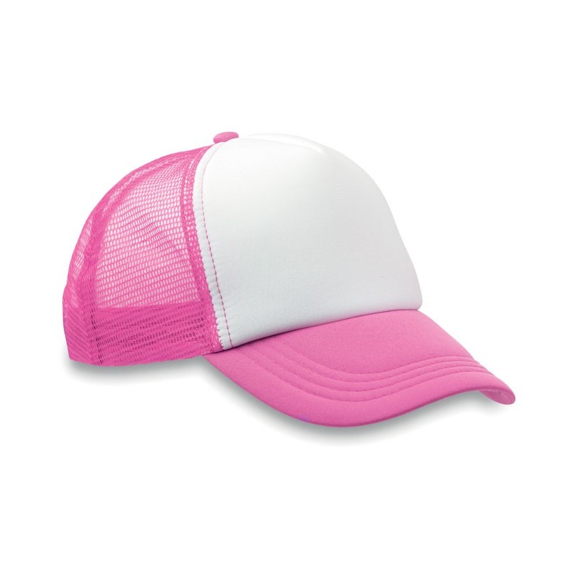 TRUCKER CAP - Şapcă din poliester (plasă, în MO8594-72, neon Roz