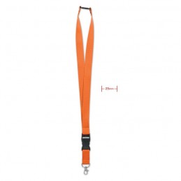 WIDE LANY - Lanyard, cârlig metalic 25mm.  MO9661-10, Portocaliu