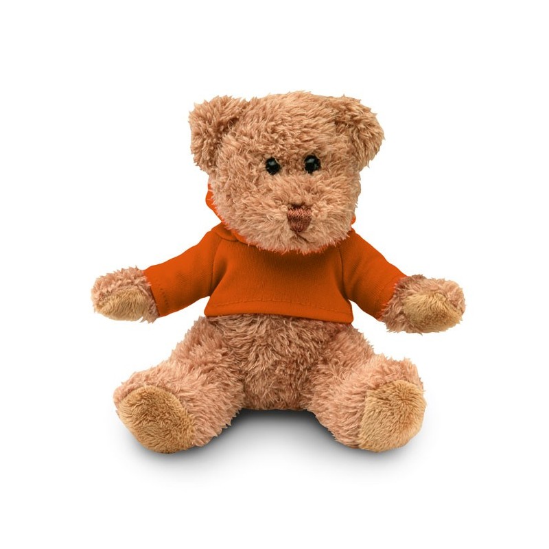 JOHNNY - Ursuleț din pluș cu tricou     MO7375-10, Portocaliu