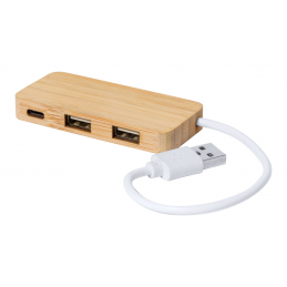 BooHub. Hub USB Bamboo cu 2...