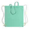 Fenin. 2 IN 1 rucsac cu siret dar si scacosa din bumbac reciclat  AP721896-07, verde