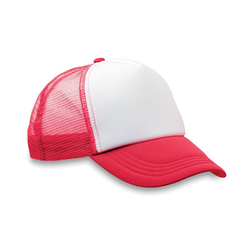 TRUCKER CAP - Şapcă din poliester (plasă, în MO8594-05, Rosu