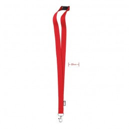 LANY RPET - Lanyard din RPET cu carabină   MO6100-05, Rosu