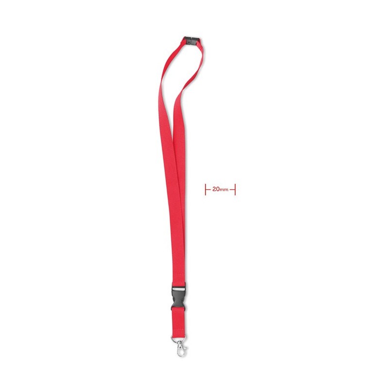 LANY - Lanyard cu agăţătoare metalică MO8595-05, Rosu