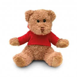 JOHNNY - Ursuleț din pluș cu tricou     MO7375-05, Rosu