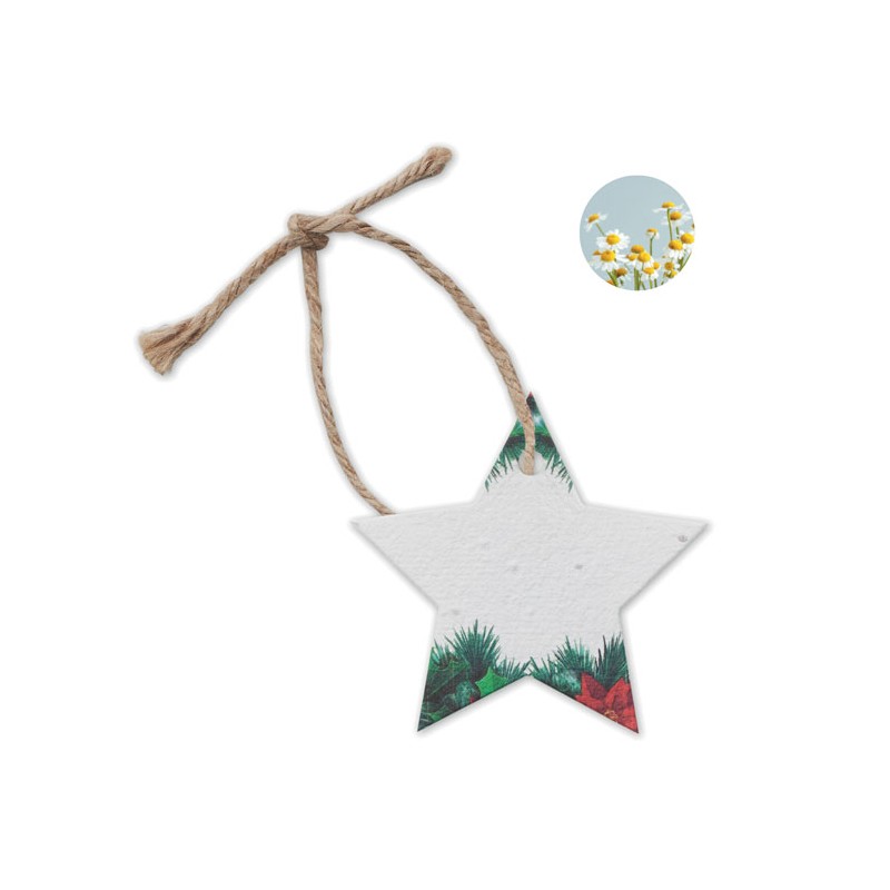 STARSEED, Ornament de Crăciun cu semințe CX1516-06, White