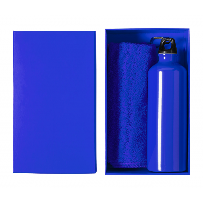 Cloister, set sticlă sport și prosop - AP722571-06, albastru