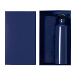Cloister, set sticlă sport și prosop - AP722571-06A, albastru închis