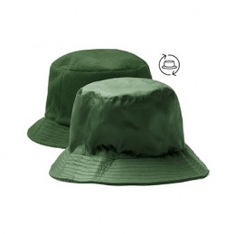 FROSTY. Reversible bucket hat in nylon and fleece lining - GR6998, ARMY  GREEN