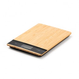 RABIL. Digital kitchen scales with natural bamboo surface - BC3028, BEIGE