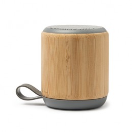 SOLUM. Wireless speaker with main structure in bamboo and elegant carry strap - BS3199, BEIGE