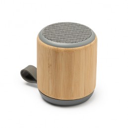 SOLUM. Wireless speaker with main structure in bamboo and elegant carry strap - BS3199, BEIGE