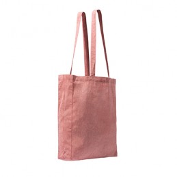 LUMIA. Bag made of 140 gsm recycled cotton in a heather finish design, with 70 cm long handles - BO7617, BEIGE