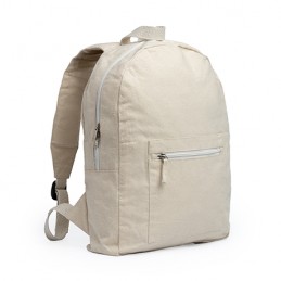 FIRENZA. Backpack made of 320 gsm recycled cotton in a heather finish design - MO7179, BEIGE