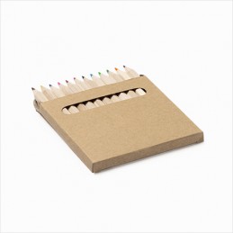 KOEL. Set of 12 wooden pencils in a recycled cardboard box - LA7996, BEIGE