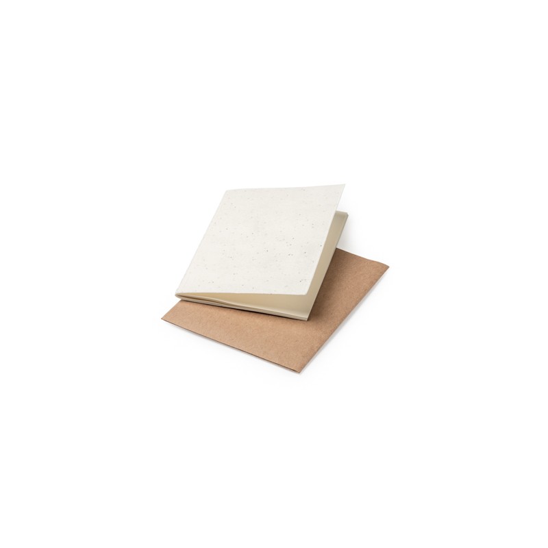SAGRA. A6 notebook with recycled and biodegradable paper covers with seeds - NB8086, BEIGE