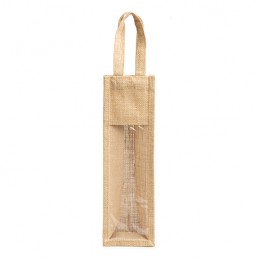 NIMBA. Laminated yute bag with window - BO7611, BEIGE