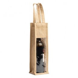 NIMBA. Laminated yute bag with window - BO7611, BEIGE