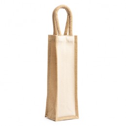 BELONA. Laminated yute and cotton bag - BO7612, BEIGE