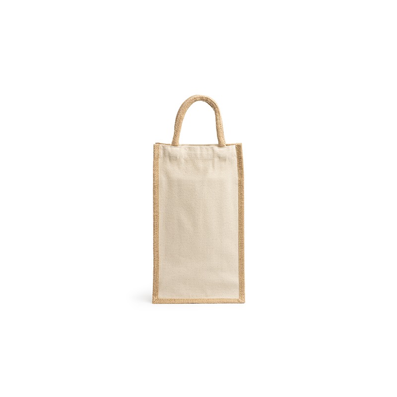 LOIRE. Laminated yute and cotton bag - BO7613, BEIGE