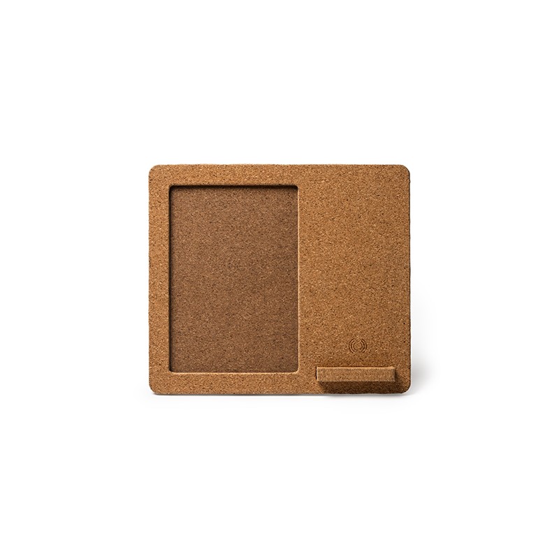 KEVEX. Wireless charger with photo frame made of cork - CR2994, BEIGE KEVEX. Wireless charger with photo frame made of cork - CR2994, BEIGE