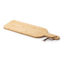 BORAN. Wooden chopping board with grip for easy handling and a piece of cord for hanging - TC4115, BEIGE