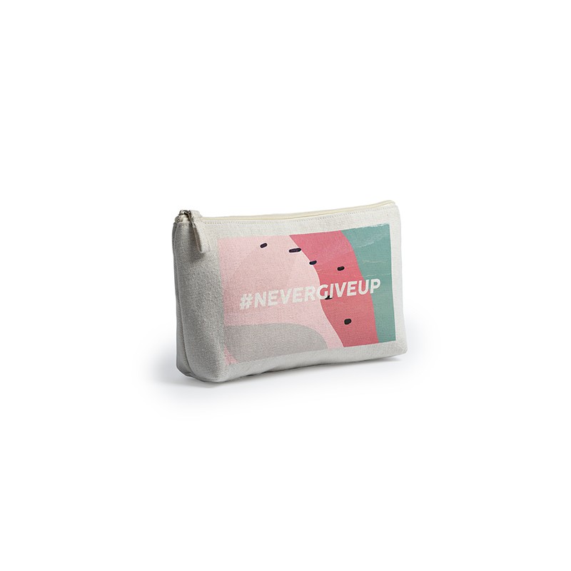 OSAK. Toilet bag, ideal for sublimation in soft polyester with inner lining - NE7569, BEIGE OSAK. Toilet bag, ideal for sublimation in soft polyester with inner lining - NE7569, BEIGE