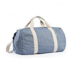 MONDELO. Multifunction duffel bag made of 320 gsm recycled cotton in a heather finish design - BO7616, BLACK