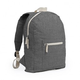 FIRENZA. Backpack made of 320 gsm recycled cotton in a heather finish design - MO7179, BLACK