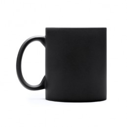 WALAX. Ceramic mug with white interior, ideal for laser printing - TZ3996, BLACK