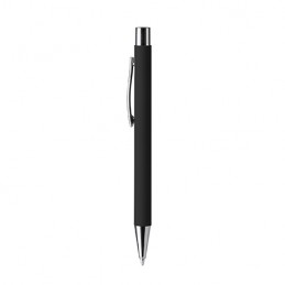 DOVER. Push ball pen with soft touch metal body - BL8095, BLACK