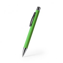 DOVER. Push ball pen with soft touch metal body - BL8095, BLACK