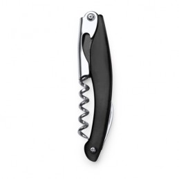 GARNAC. Classic stainless steel corkscrew with folding blade and bottle opener - SC4118, BLACK