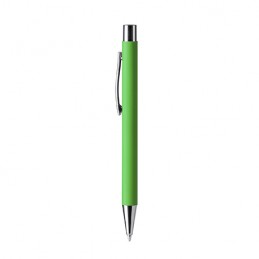 DOVER. Push ball pen with soft touch metal body - BL8095, FERN GREEN