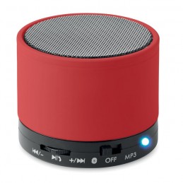 ROUND BASS - Boxă rotundă Bluetooth         MO8726-05, Rosu