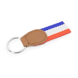 FLAG. Polyester keyring with a flag design and PU reinforcement - KO4080, FRANCE