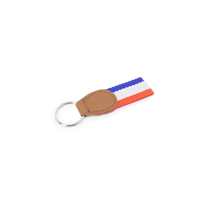 FLAG. Polyester keyring with a flag design and PU reinforcement - KO4080, FRANCE