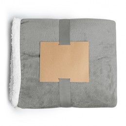 GLORY. Sherpa-style blanket in 380 gsm fleece - BK5626, GRIS