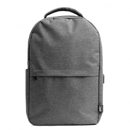 GREGOR. RPET 600D polyester backpack in heather finish - MO7139, HEATHER GREY