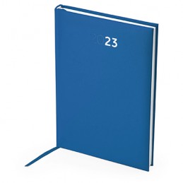 HORUS. A5 diary with padded PU cover engraved in low relief - NB8059, LIGHT ROYAL